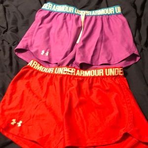 2 pairs Under Armour shorts